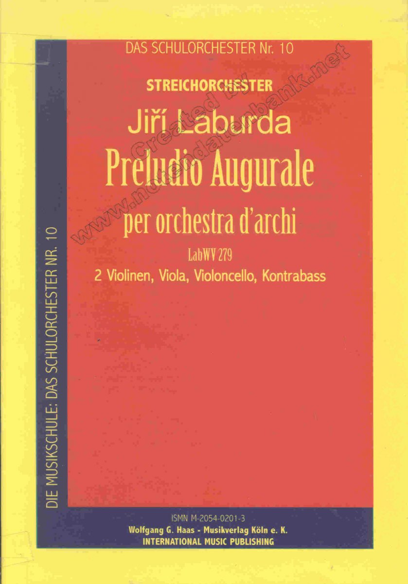 Preludio Augurale per orchestra d'archi (Partitur) - hier klicken