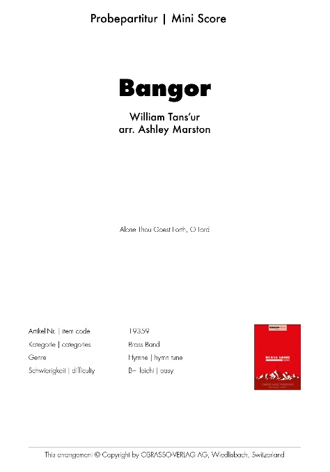 Bangor (Alone Thou Goest Forth, O Lord) - hier klicken
