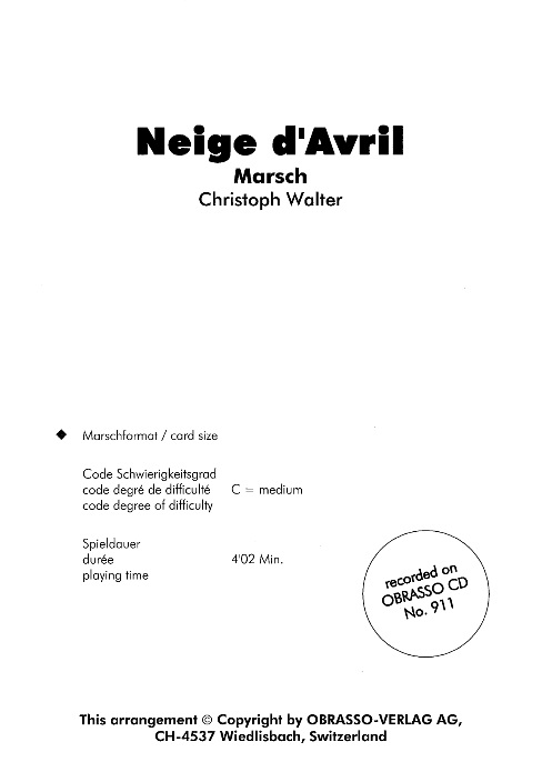 Neige d'Avril - hier klicken