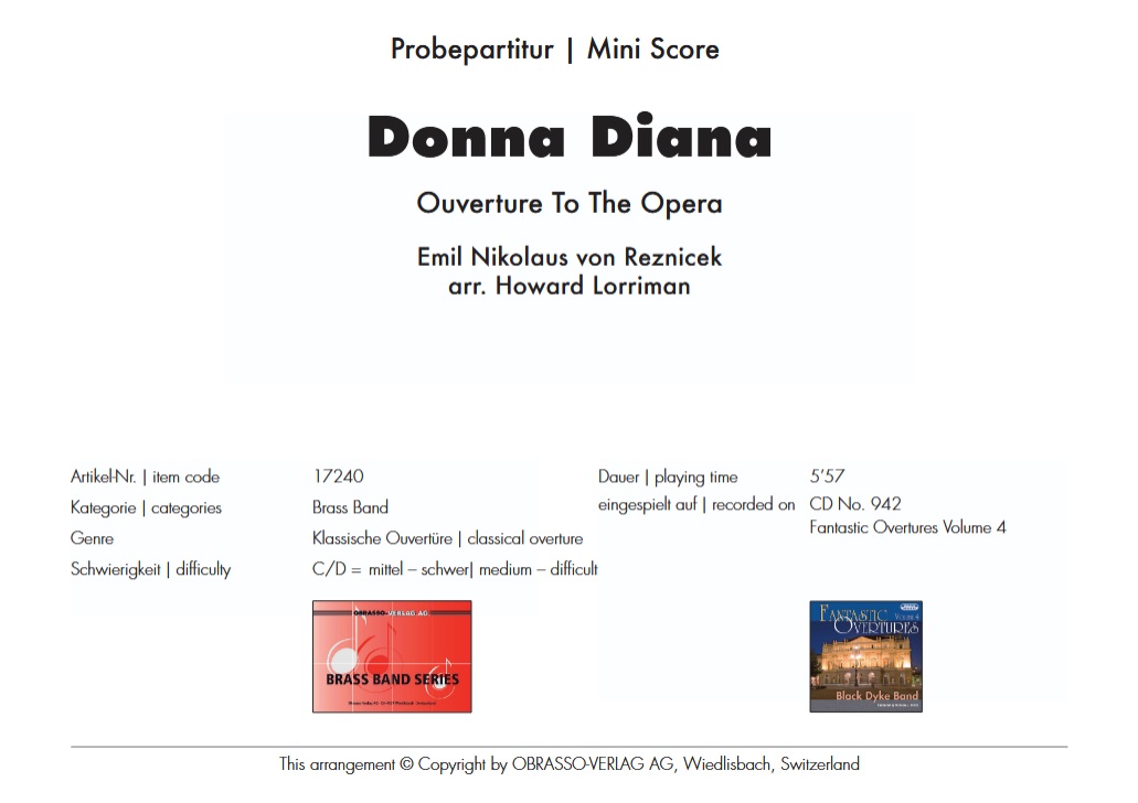 Donna Diana (Overture to the Opera) - hier klicken