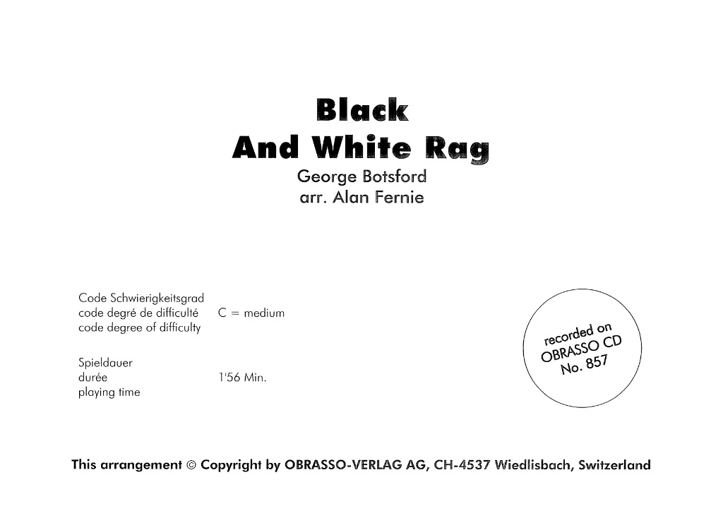 Black and White Rag - hier klicken