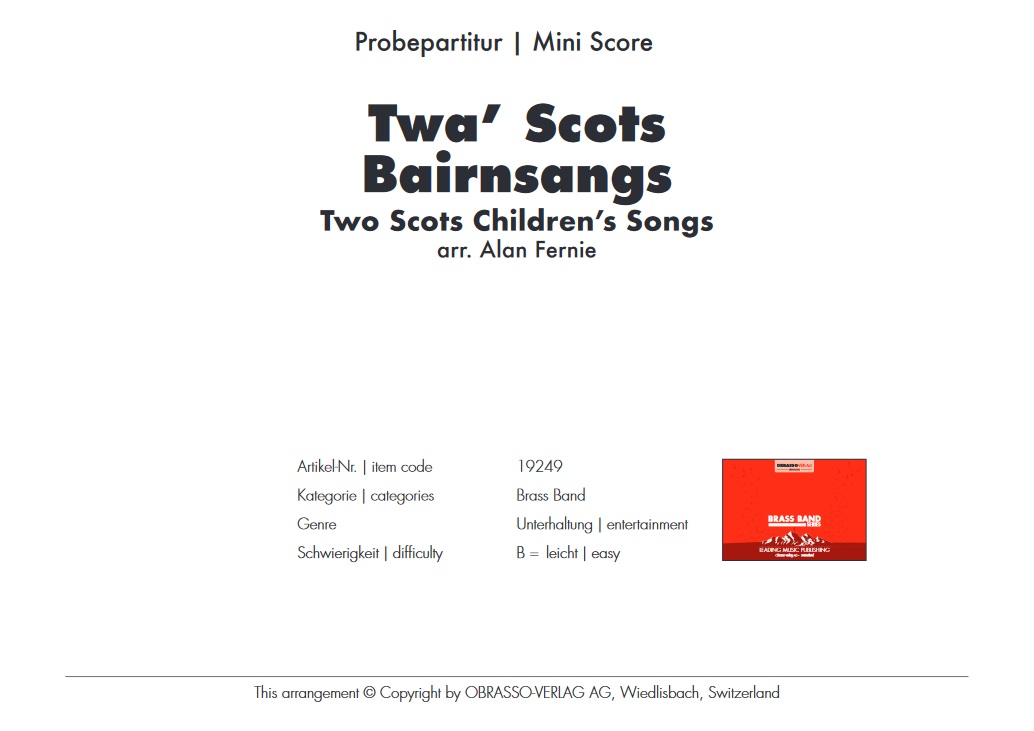 Twa' Scots Bairnsangs (2 Scots Children's Songs) - hier klicken