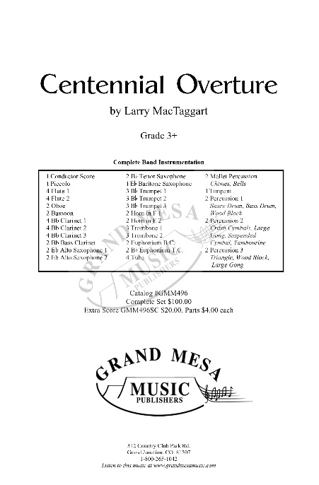 Centennial Overture - hier klicken