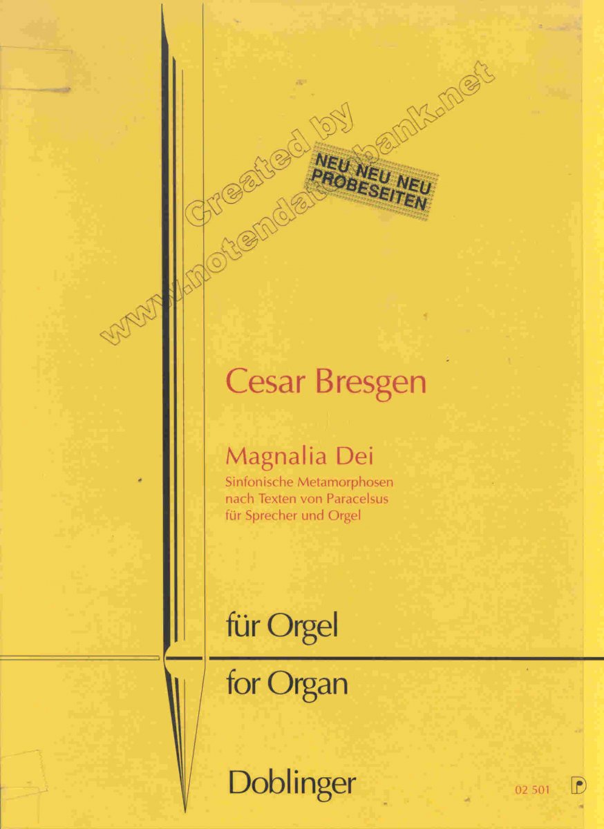 Magnalia Dei (Sinfonische Metamorphosen nach Texten von Paracelsus) - hier klicken
