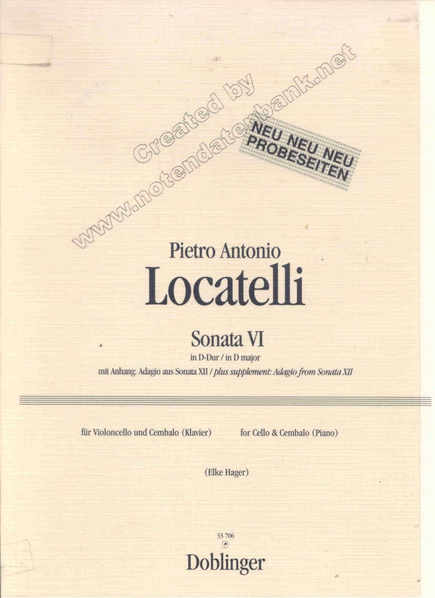 Sonata VI in D-Dur - hier klicken