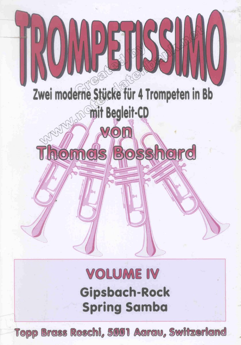 Trompetissimo #4: 2 moderne St�cke f�r 4 Trompeten - hier klicken