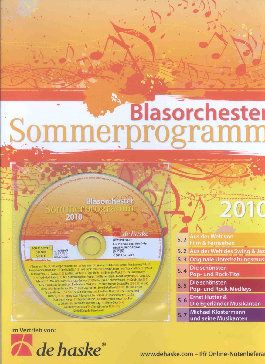 De Haske 2010 - Blasorchester Sommerprogramm - hier klicken
