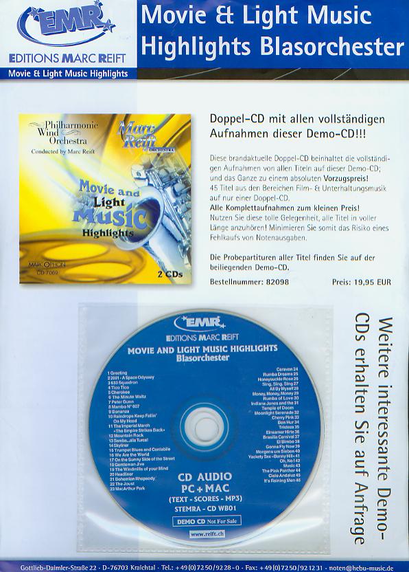 EMR - Movie and Light Music Highlights Blasorchester - hier klicken EMR - Movie and Light Music Highlights Blasorchester - hier klicken
