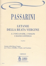 Letanie della Beata Vergine for 5 Voices (SSATB), 2 Violins and Continuo - hier klicken