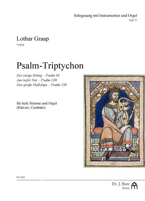 Psalm-Triptychon - Drei Sologesänge für tiefe Stimme und Orgel - click for larger image