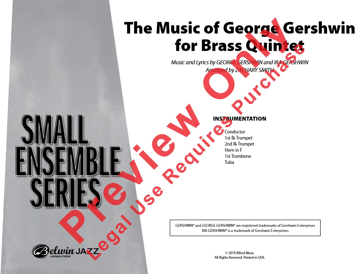 Music of George Gershwin for Brass Quintet, The - hier klicken