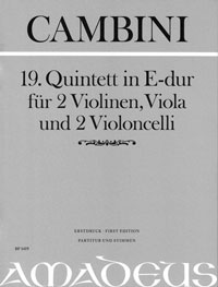 19. Quintett in E-dur - Erstdruck - hier klicken