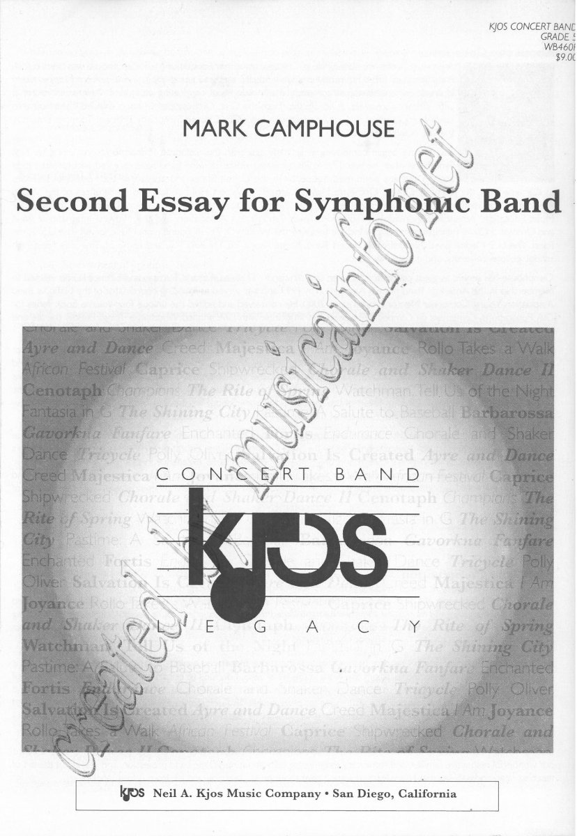 Second Essay for Symphonic Band - hier klicken