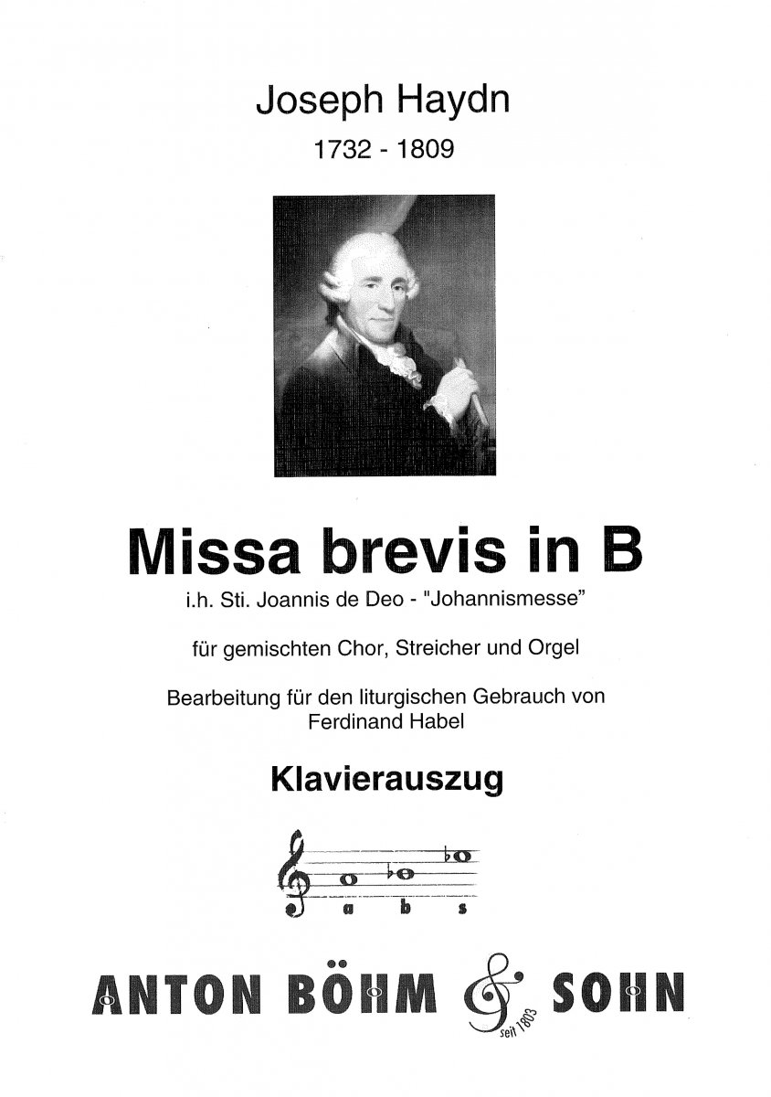 Missa brevis in B - Johannismesse (Kleine Orgelsolomesse) - hier klicken