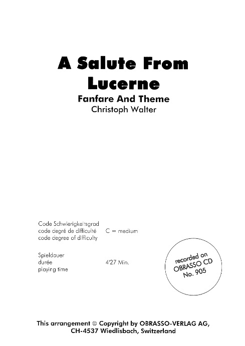 A Salute from Lucerne (Fanfare and Theme) - hier klicken