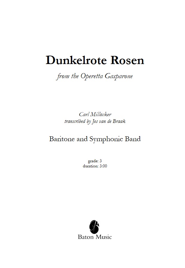 Dunkelrote Rosen (from the Operetta Gasparone) - hier klicken