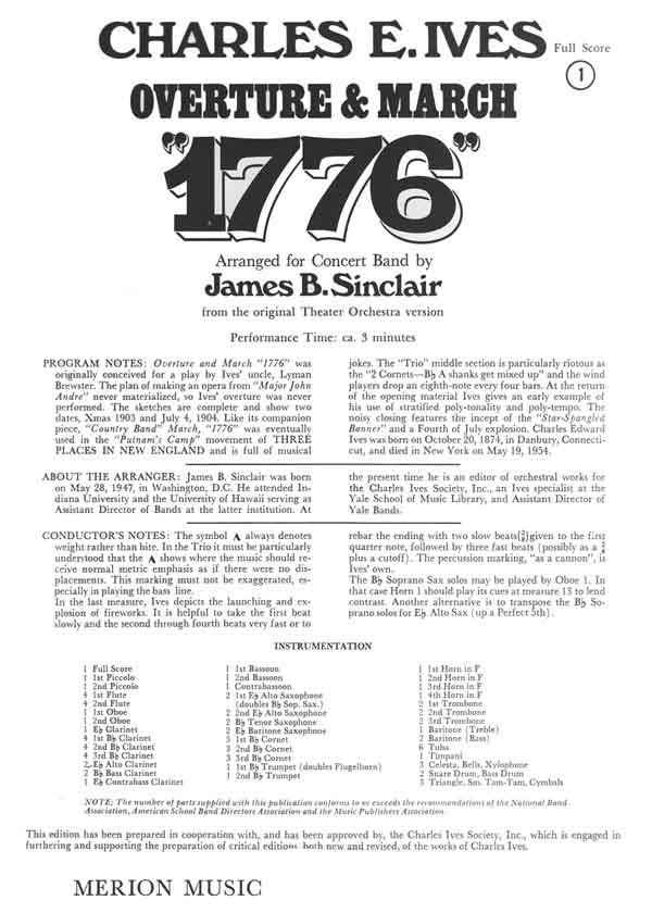 Overture and March "1776" - hier klicken