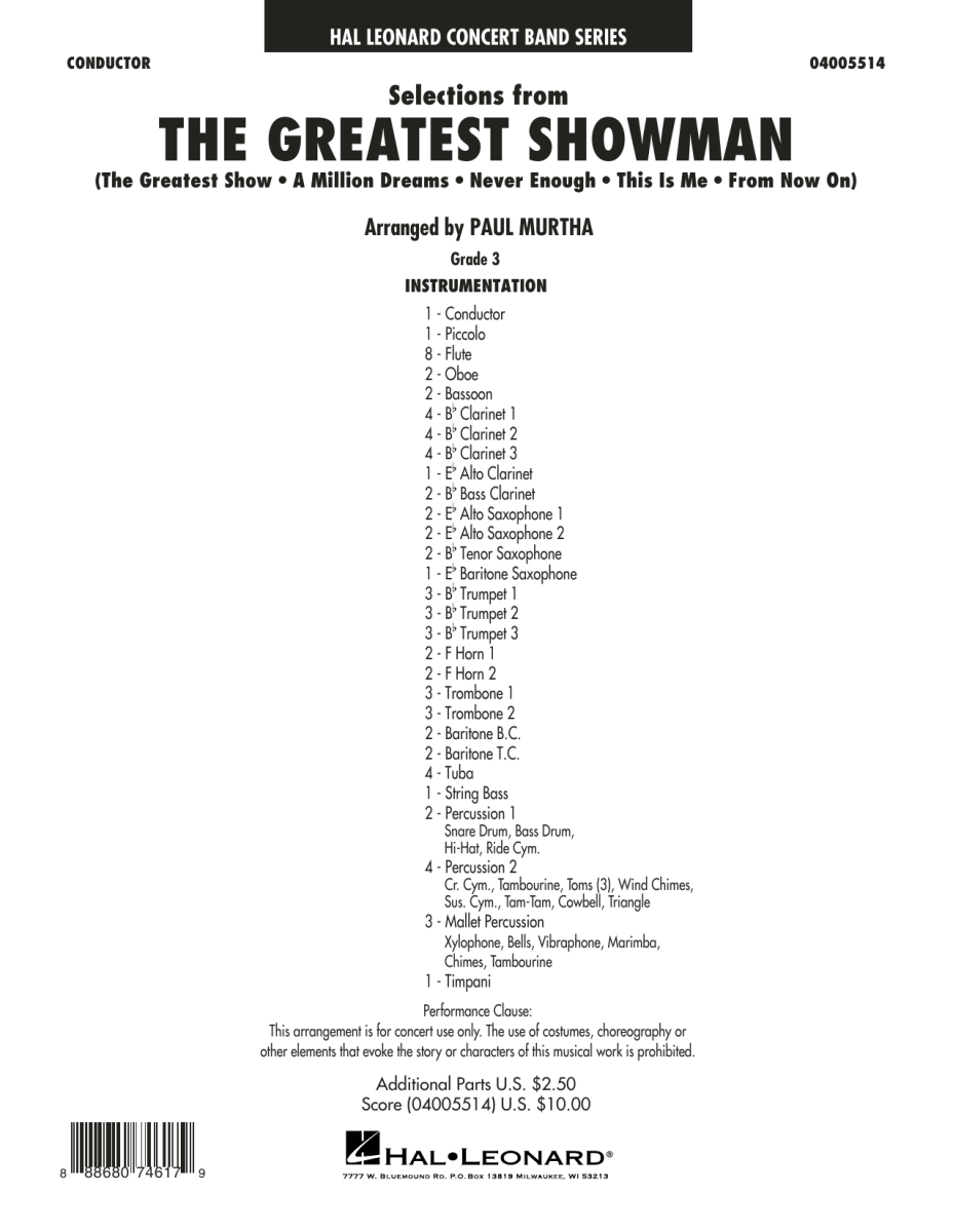 Selections from 'The Greatest Showman' - hier klicken