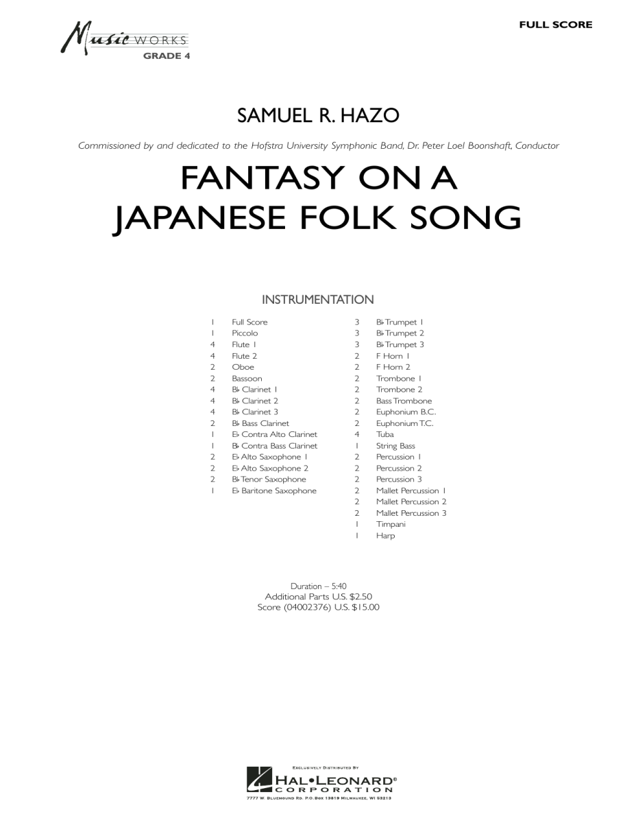 Fantasy On A Japanese Folk Song - hier klicken