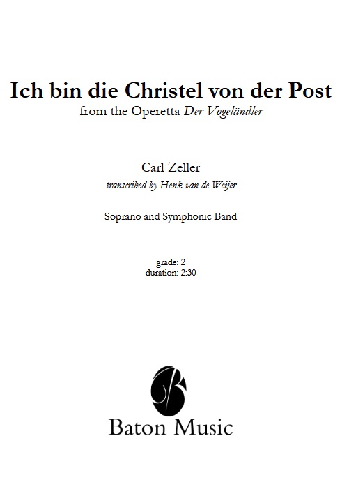 Ich bin die Christel von der Post (from the Operetta 'Der Vogelhndler') - hier klicken