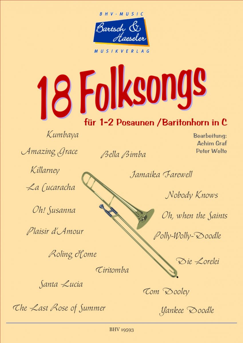 18 Folksongs (Posaunen / Baritonhorn) - hier klicken