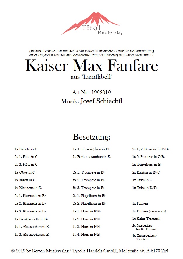 Kaiser Max Fanfare - hier klicken
