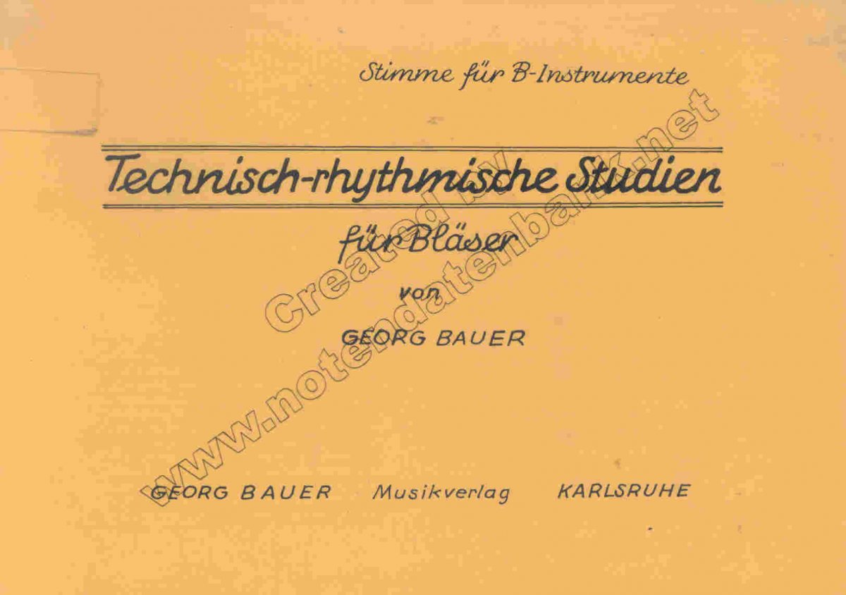 Technisch-rhythmische Studien f�r Bl�ser (B-Instrumente) - hier klicken