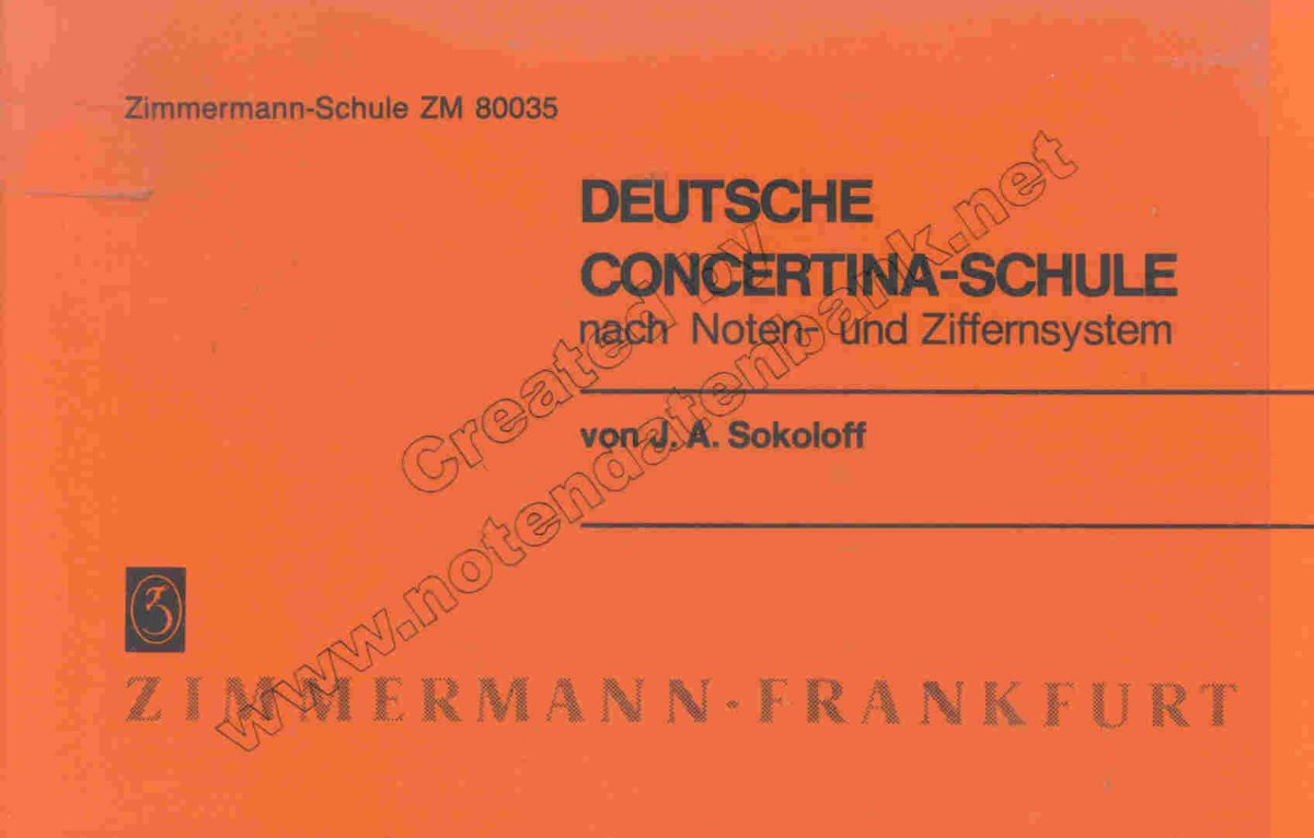 Deutsche Concertina Schule nach Noten- und Ziffernsystem - hier klicken