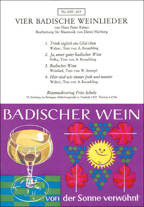 4 badische Weinlieder (Vier) - hier klicken 4 badische Weinlieder (Vier) - hier klicken