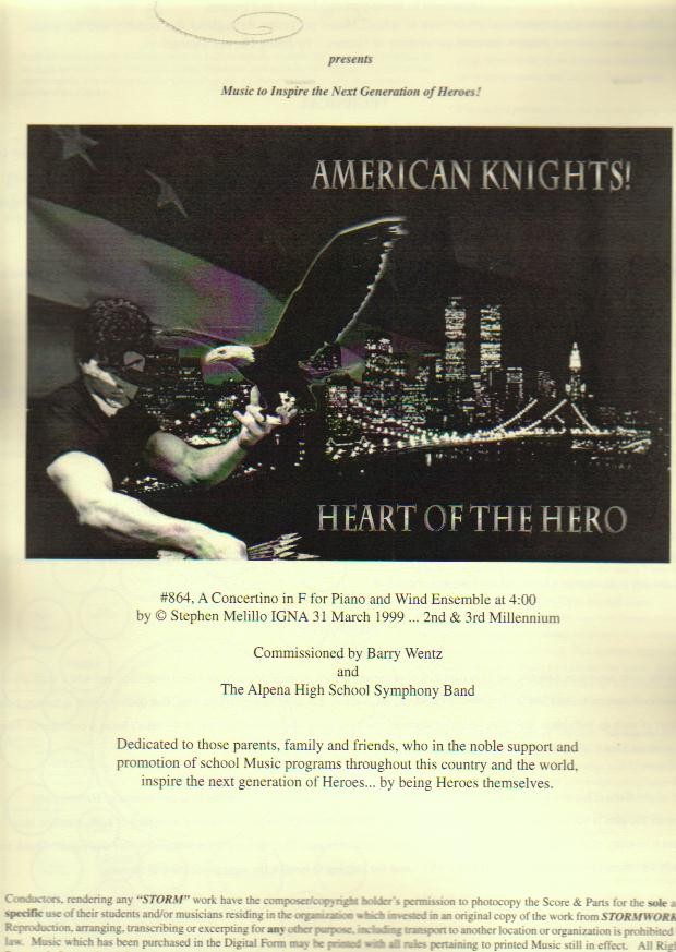 Heart of the Hero (extra Partitur A3) - hier klicken