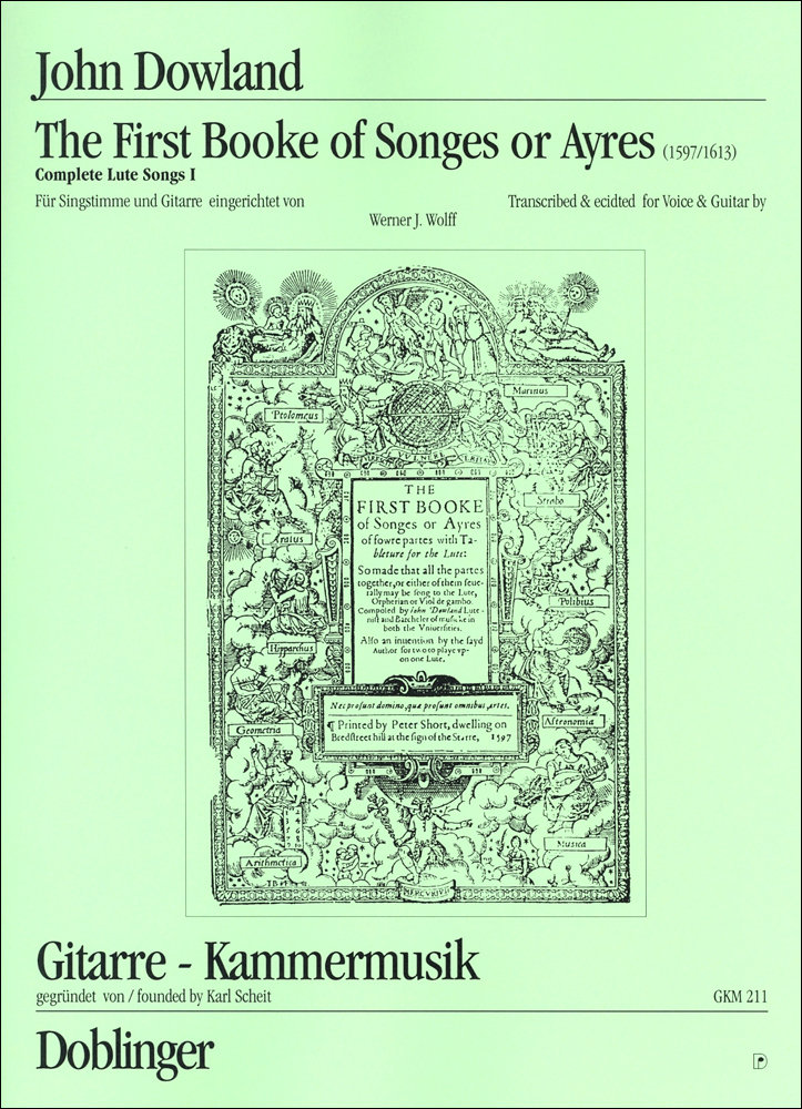 First Booke of Songes or Ayres, The (Complete Lute Songs I) - hier klicken First Booke of Songes or Ayres, The (Complete Lute Songs I) - hier klicken
