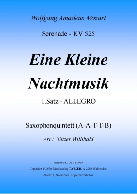 Eine kleine Nachtmusik - 1. Satz - hier klicken Eine kleine Nachtmusik - 1. Satz - hier klicken