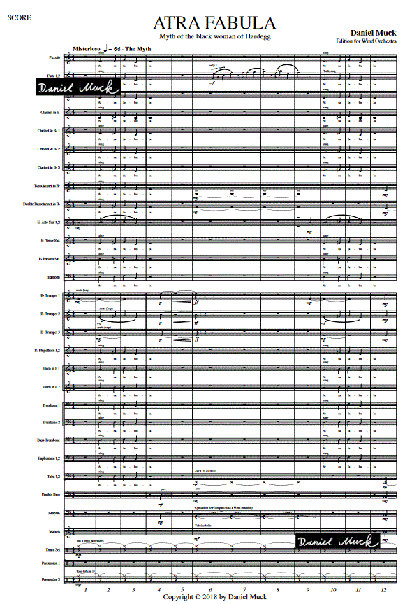 Atra Fabula (Die schwarze Frau zu Hardegg) - Sample sheet music