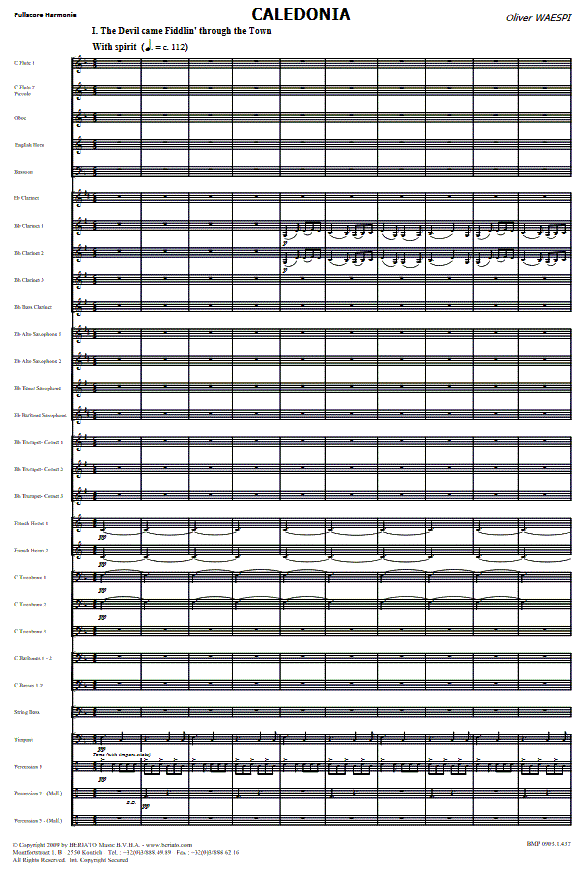 Caledonia - Sample sheet music