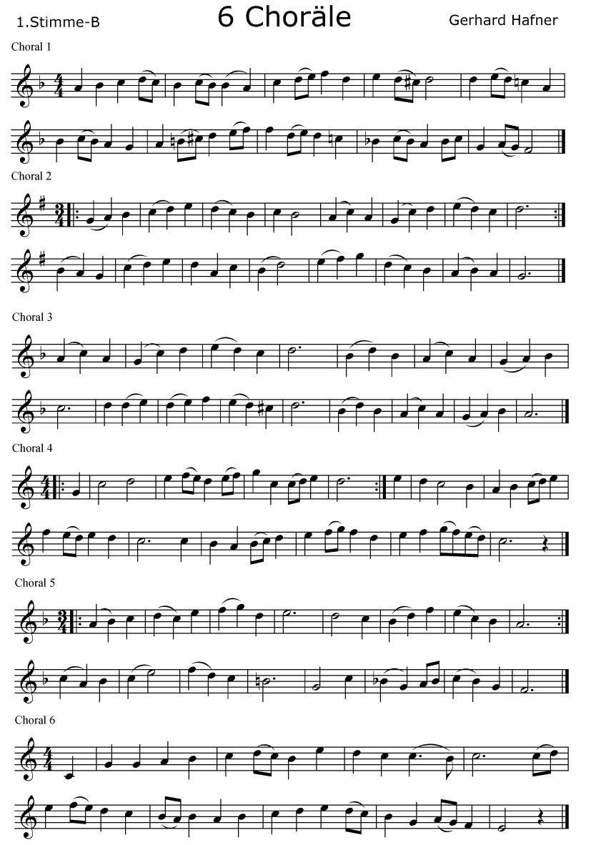 6 Choräle - Sample sheet music