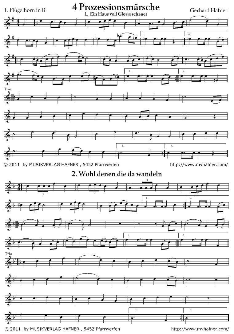 4 Prozessionsmärsche - Sample sheet music