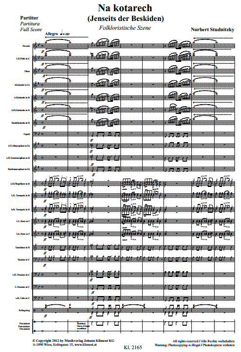 Na kotarech (Jenseits der Beskiden) - Sample sheet music