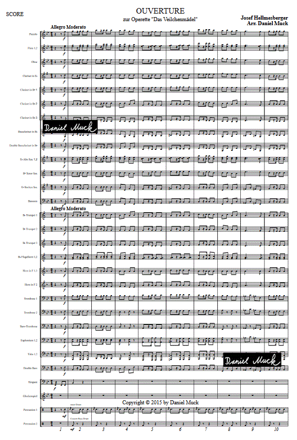 Das Veilchenmädel (Ouvertüre zur Operette) - Sample sheet music