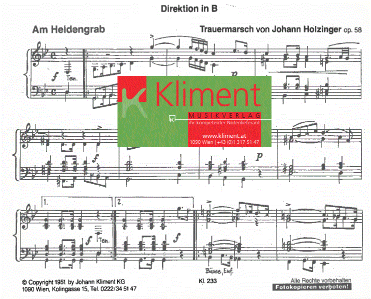 Am Heldengrab - Sample sheet music